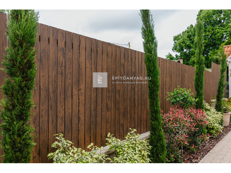 Everest Steel kerítéselem zárt 100, 0,5 mm dió 3 fm