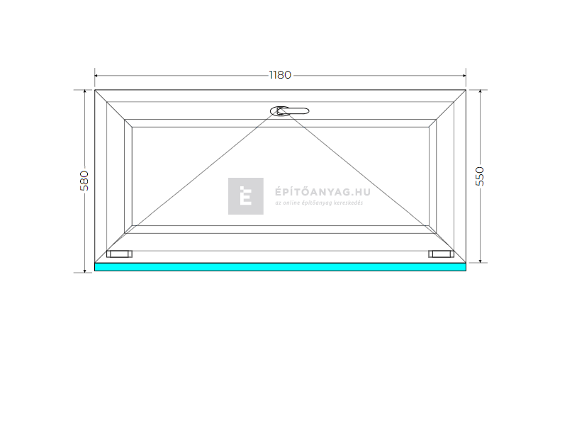 Königablak Veka 70 AD 2r üv B 120x60 cm fehér ablak