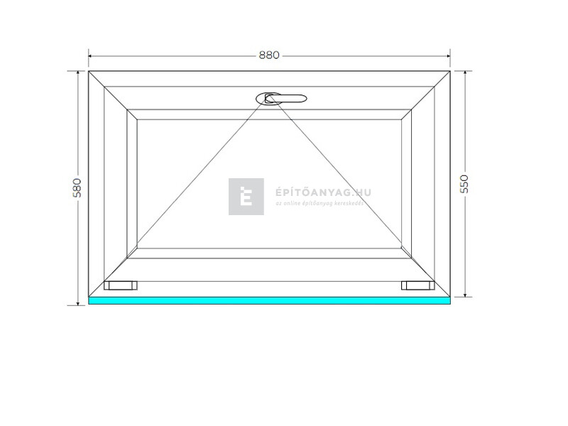 Königablak Veka 70 AD 2r üv B 90x60 cm fehér ablak