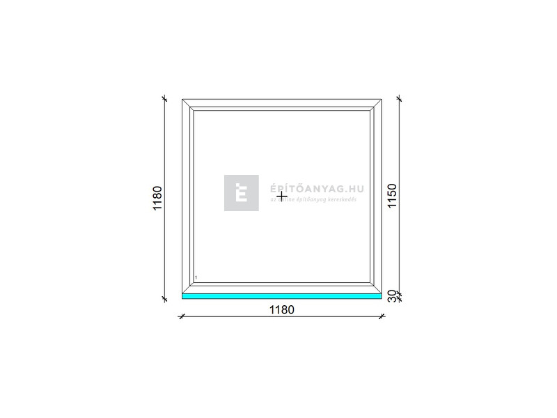 Königablak Veka 70 AD 2r üv FIX 120x120 cm fehér ablak