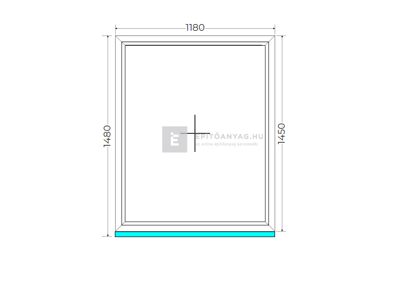 Königablak Veka 70 AD 2r üv FIX 120x150 cm fehér ablak