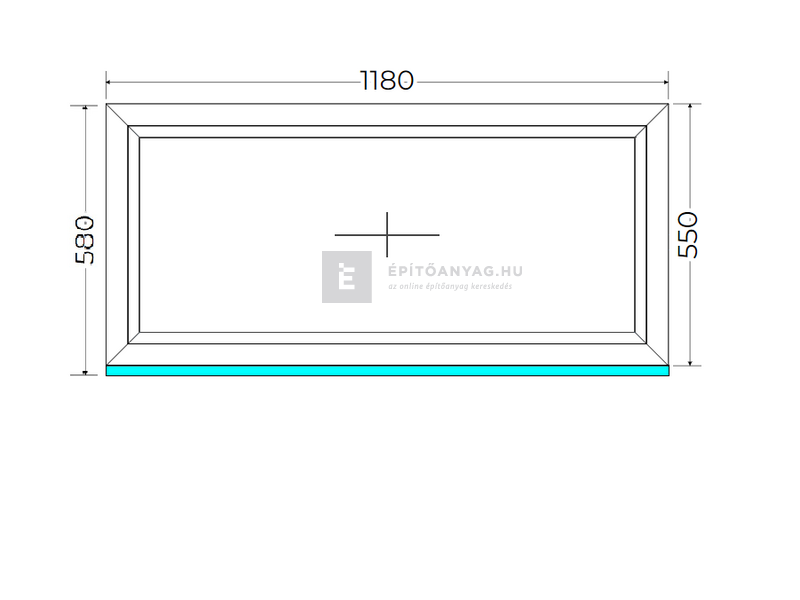 Königablak Veka 70 AD 2r üv FIX 120x60 cm fehér ablak