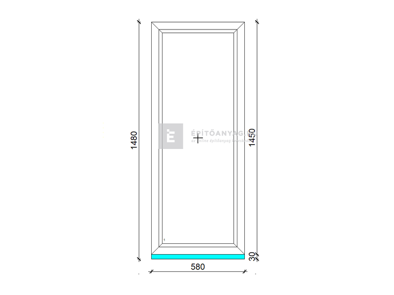 Königablak Veka 70 AD 2r üv FIX 60x150 cm fehér ablak