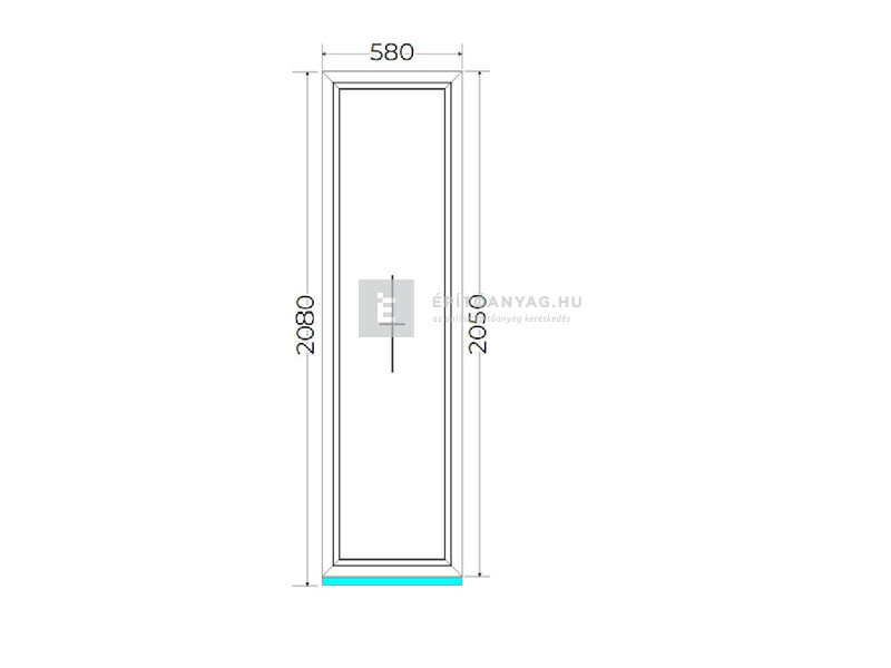 Königablak Veka 70 AD 2r üv FIX 60x210 cm fehér ablak