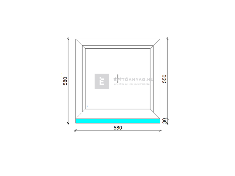 Königablak Veka 70 AD 2r üv FIX 60x60 cm fehér ablak