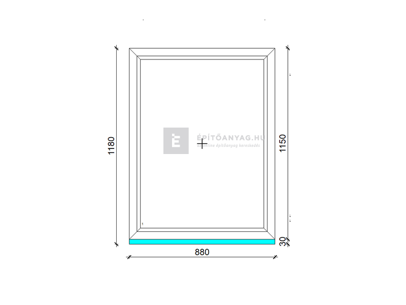 Königablak Veka 70 AD 2r üv FIX 90x120 cm fehér ablak