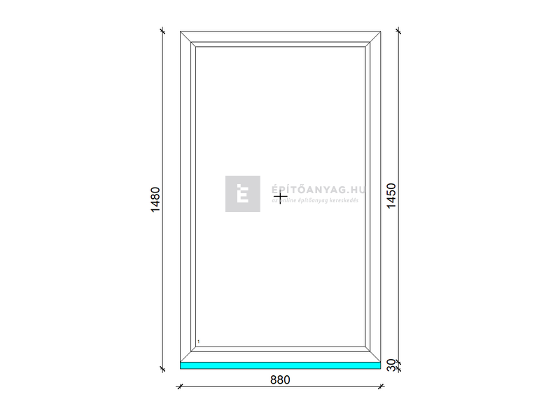 Königablak Veka 70 AD 2r üv FIX 90x150 cm fehér ablak