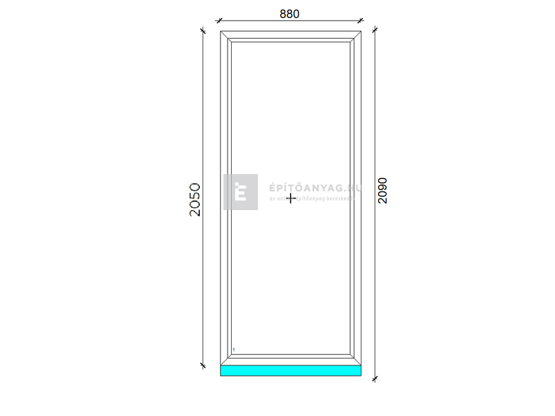 Königablak Veka 70 AD 2r üv FIX 90x210 cm fehér ablak