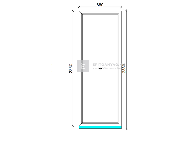 Königablak Veka 70 AD 2r üv FIX 90x240 cm fehér ablak