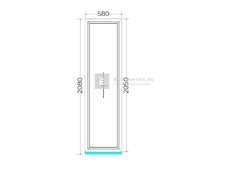 Königablak Veka 70 AD 3r üv FIX 60x210 cm fehér ablak