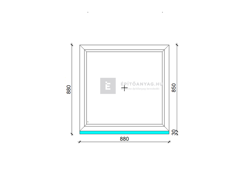 Königablak Veka 70 AD 3r üv FIX 90x90 cm fehér ablak