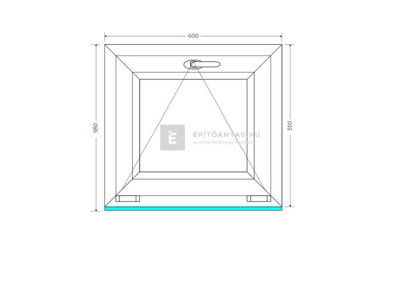 Königablak Veka 76 MD 2r üv FIX 120x150 cm fehér ablak