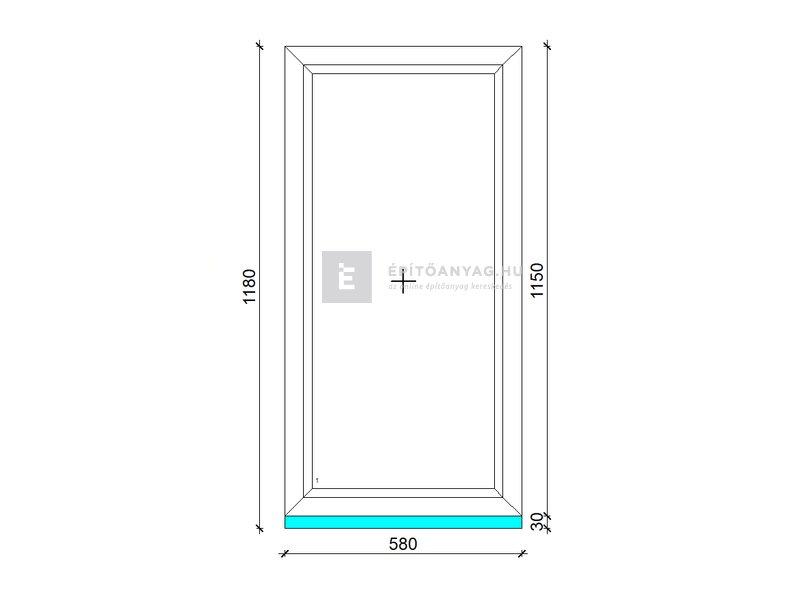 Königablak Veka 76 MD 2r üv FIX 60x120 cm fehér ablak