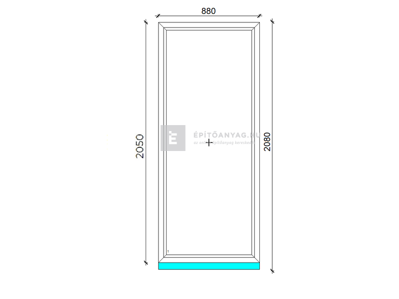 Königablak Veka 76 MD 2r üv FIX 90x210 cm fehér ablak