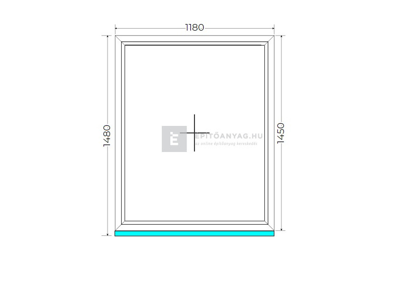 Königablak Veka 76 MD 3r üv FIX 120x150 cm fehér ablak