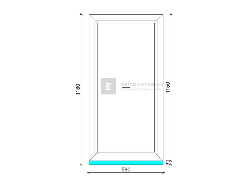 Königablak Veka 76 MD 3r üv FIX 60x120 cm fehér ablak