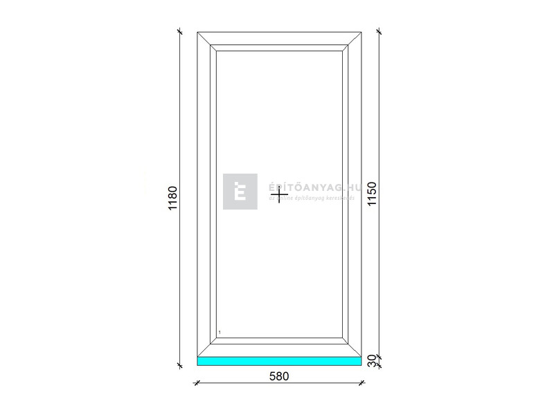 Königablak Veka 82 MD 3r üv FIX 60x120 cm fehér ablak