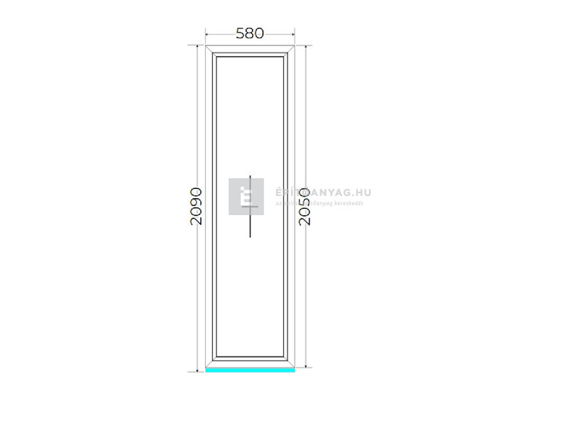 Königablak Veka 82 MD 3r üv FIX 60x210 cm fehér ablak