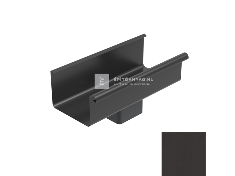 Galeco STAL2 szögletes 150 grafit lefolyó csonk, 80x70 mm PVC csonkkal