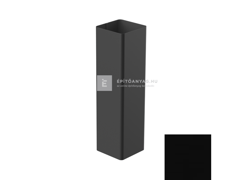 Galeco STAL2 szögletes 100 fekete lefolyócső 3 m