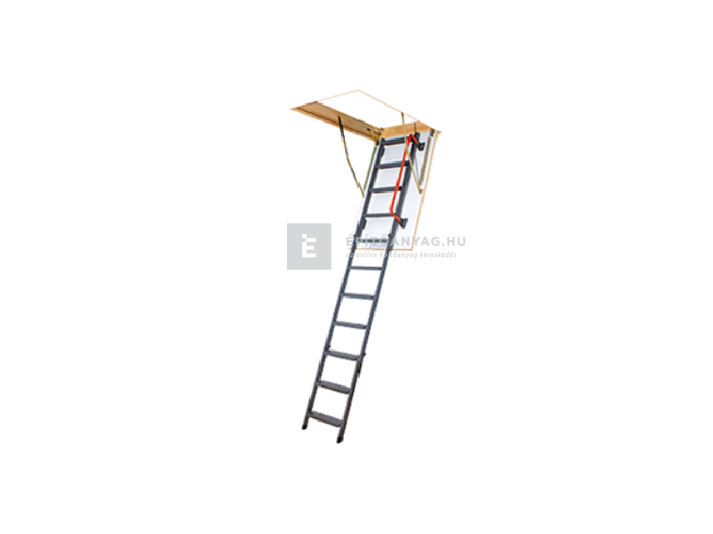 Fakro LMK 280 Padlásfeljáró, 3 részes összecsukható fém létra, hőszig. ajtólap 60x120 cm