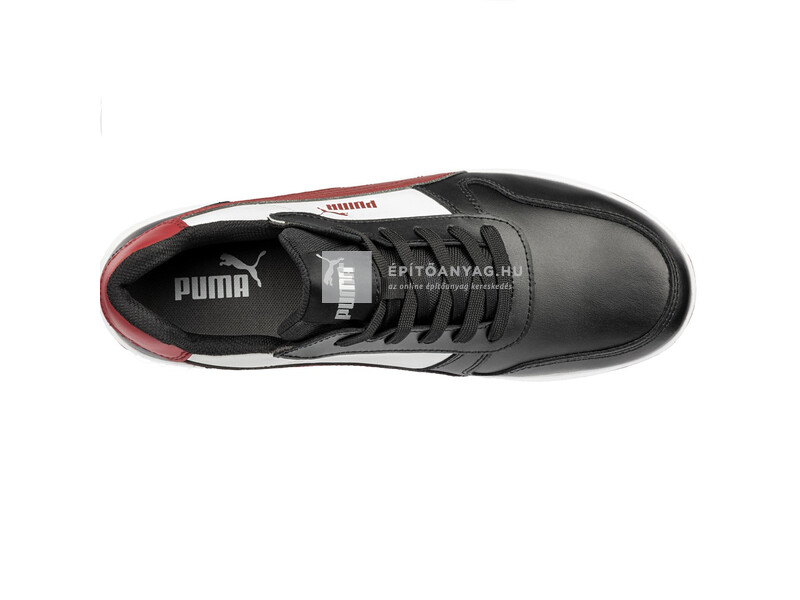 Magic Tools Puma Frontcourt BLK/WHT/RED Low S3L ESD FO HRO SR munkavédelmi cipő 43