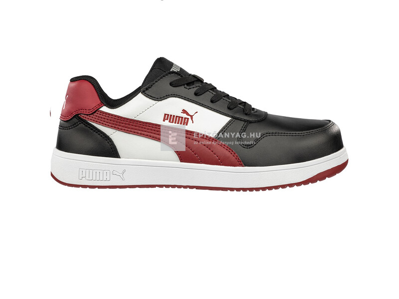 Magic Tools Puma Frontcourt BLK/WHT/RED Low S3L ESD FO HRO SR munkavédelmi cipő 46