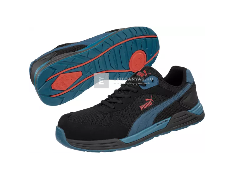 Magic Tools Puma Frontside BLK/Blue Low S1P ESD HRO SRC munkavédelmi cipő 44