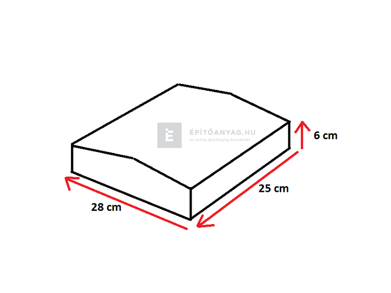 Leier Modell fedlap agyagszürke 25x28x6 cm