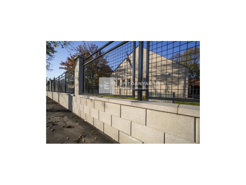 Leier Modern Kerítéskő félkő natúr törtfehér 20x20x20 cm