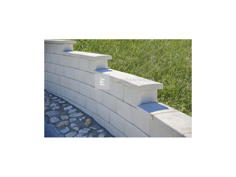 Leier Modern Kerítéskő félkő natúr törtfehér 20x20x20 cm