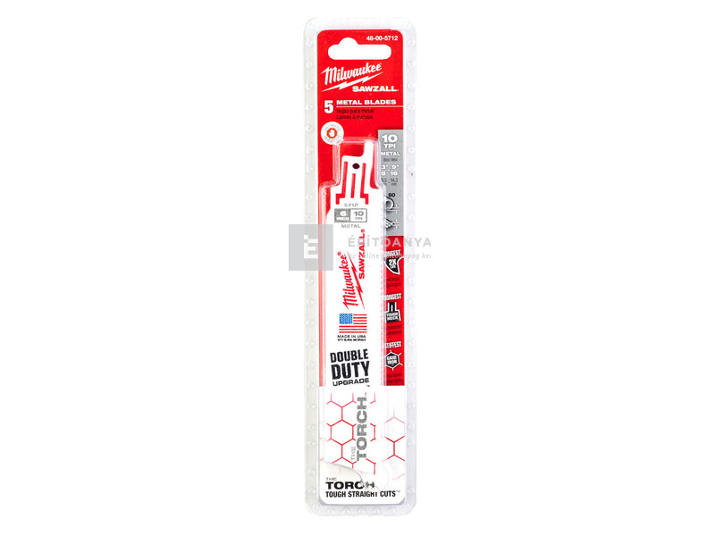 Milwaukee szablyafűrészlapok 150/2,5 mm Bimetál, Co 5 db