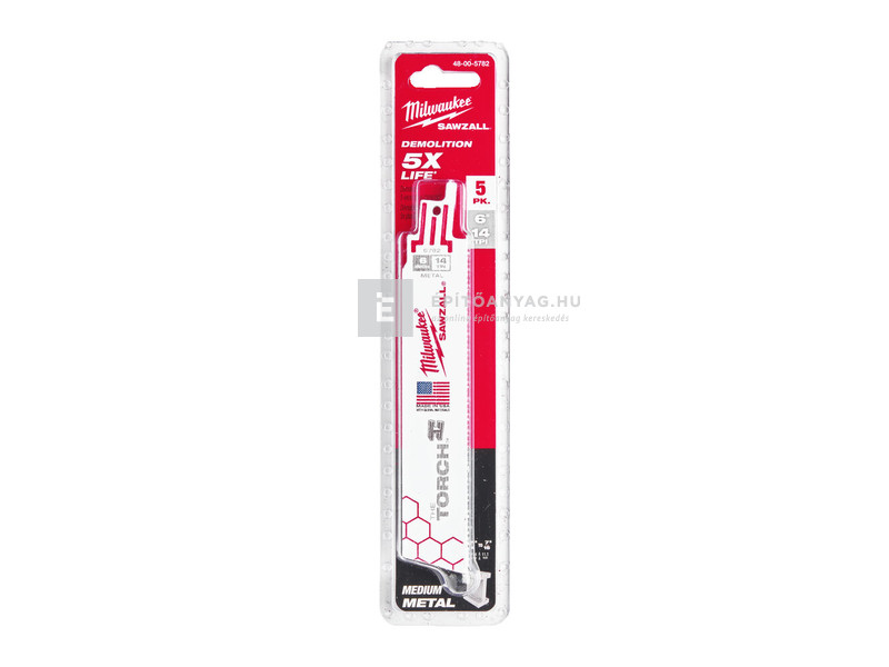 Milwaukee szablyafűrészlapok 150/1,8 mm Bimetál, Co 5 db