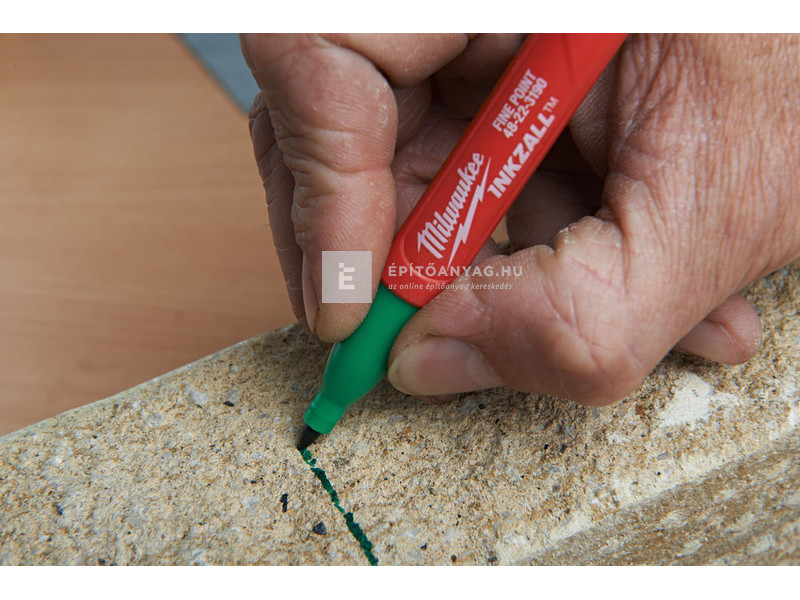 Milwaukee Inkzall jelölő filc vékony tartós hegyű (4 darabos kiszerelés, kék, piros, zöld és feke