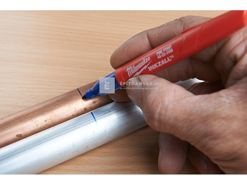 Milwaukee Inkzall jelölő filc vékony tartós hegyű (4 darabos kiszerelés, kék, piros, zöld és feke