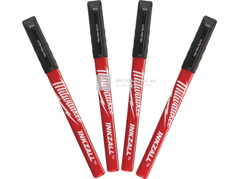 Milwaukee Inkzall filctoll 0,6 mm hegyű fekete (4 darabos kiszerelés)