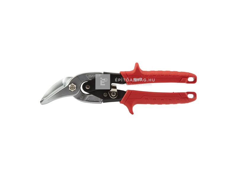 Milwaukee áttételes lemezvágó olló bal (piros)