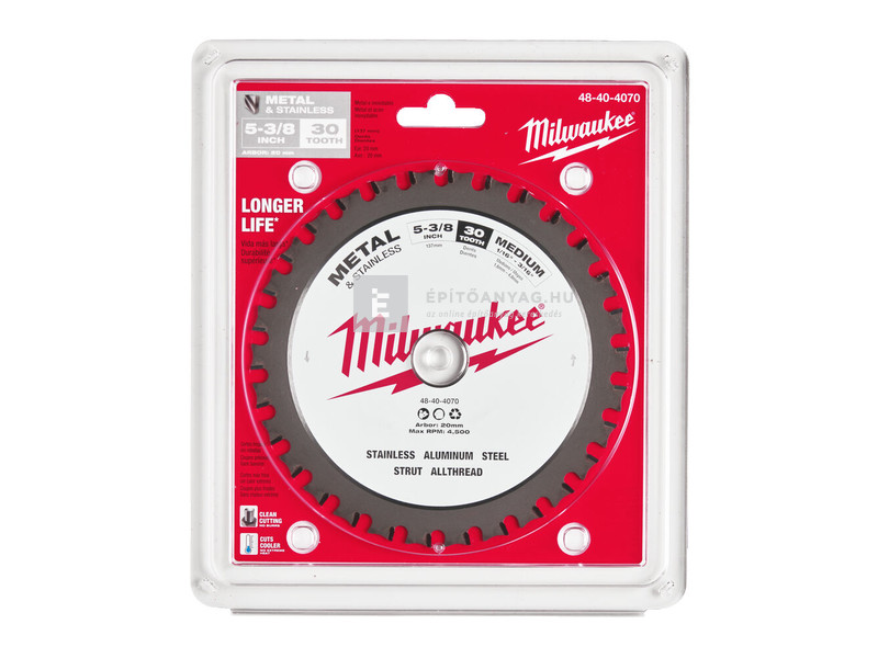 Milwaukee körfűrészlap (fémhez) 135/20/30