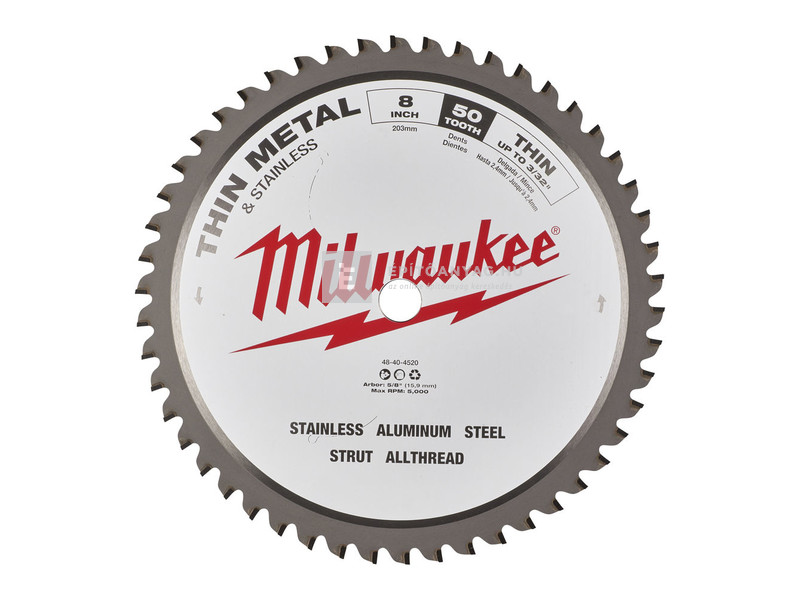 Milwaukee körfűrészlap (fémhez) 203/15,87/50