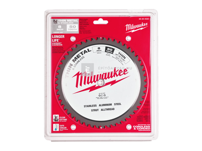 Milwaukee körfűrészlap (fémhez) 203/15,87/50