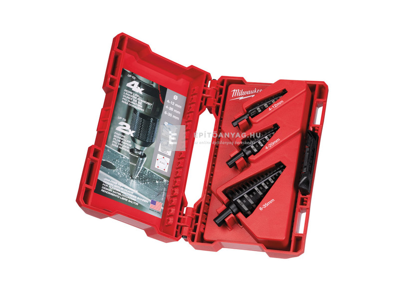 Milwaukee lépcsős fúró 3 db-os készlet