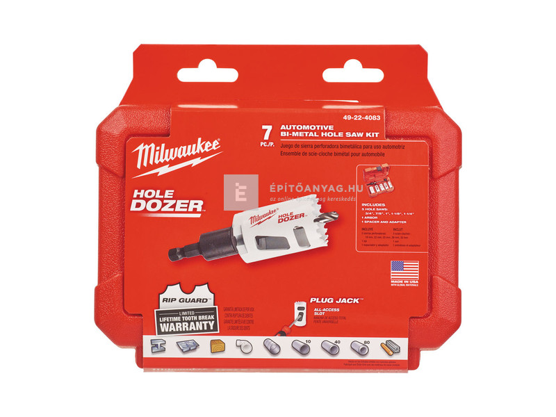 Milwaukee Hole Dozer bimetál kobalt lyukfűrész készlet (7 részes)
