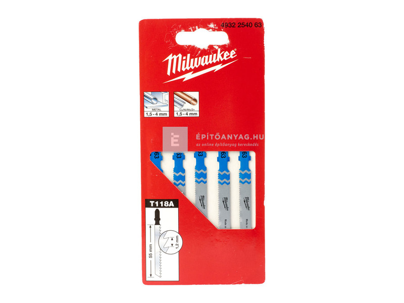 Milwaukee szúrófűrészlap 55/1,2 mm 5 db