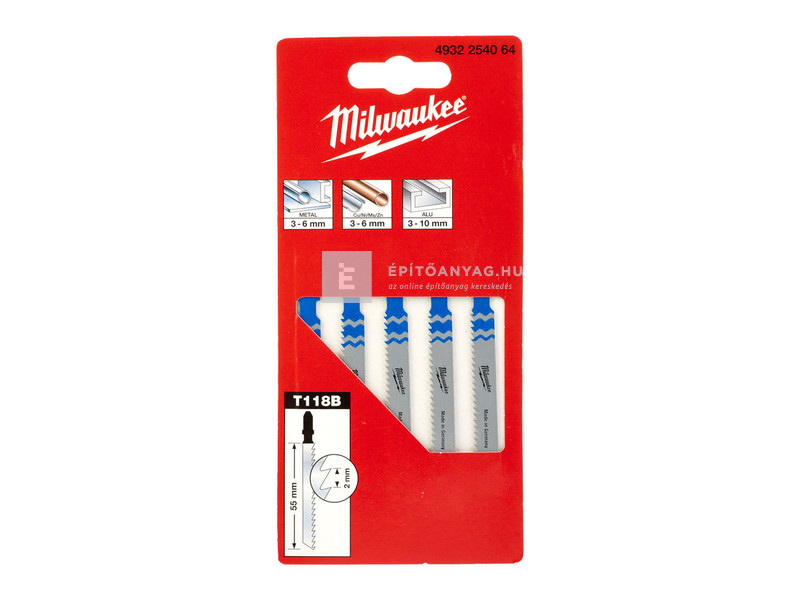 Milwaukee szúrófűrészlap 55/2 mm 5 db