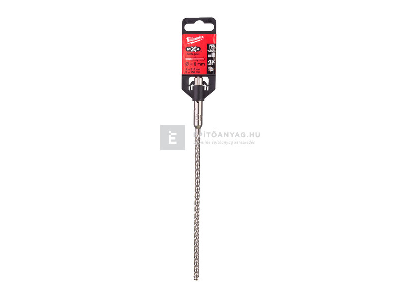 Milwaukee MX4 SDS-Plus 4 élű fúrószár 6 x 150/210 mm