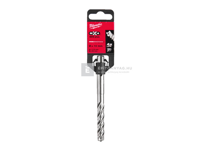 Milwaukee MX4 SDS-Plus 4 élű fúrószár 10 x 50/110 mm