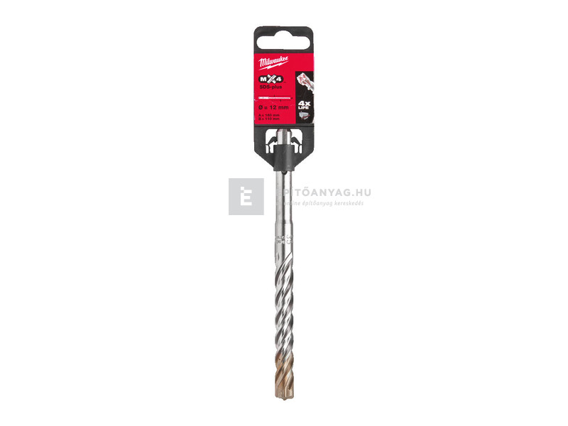Milwaukee MX4 SDS-Plus 4 élű fúrószár 12 x 100/160 mm