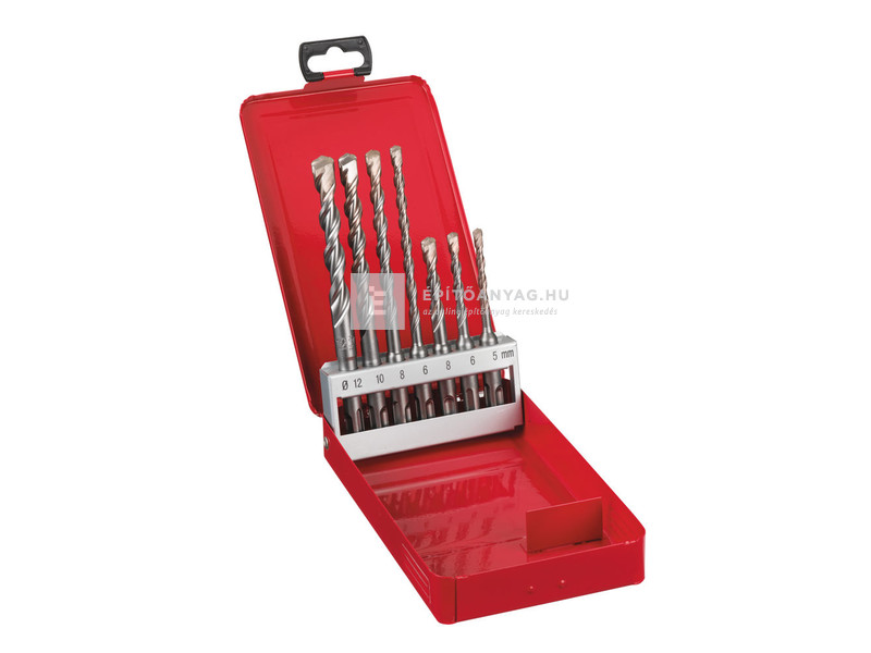 Milwaukee SDS-Plus fúrószár készlet 7 db. O 5 / 6 / 8 x 110 mm i O 6 / 8 / 10 / 12 x 160 mm.