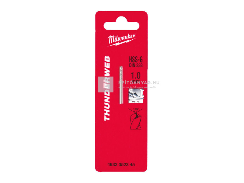 Milwaukee Thunderweb – HSS-G fémfúró DIN 338 – 1,0 mm 2 db