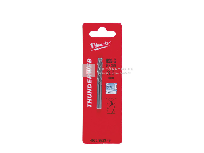 Milwaukee Thunderweb– HSS-G fémfúró DIN 338 – 3,0 mm 2 db